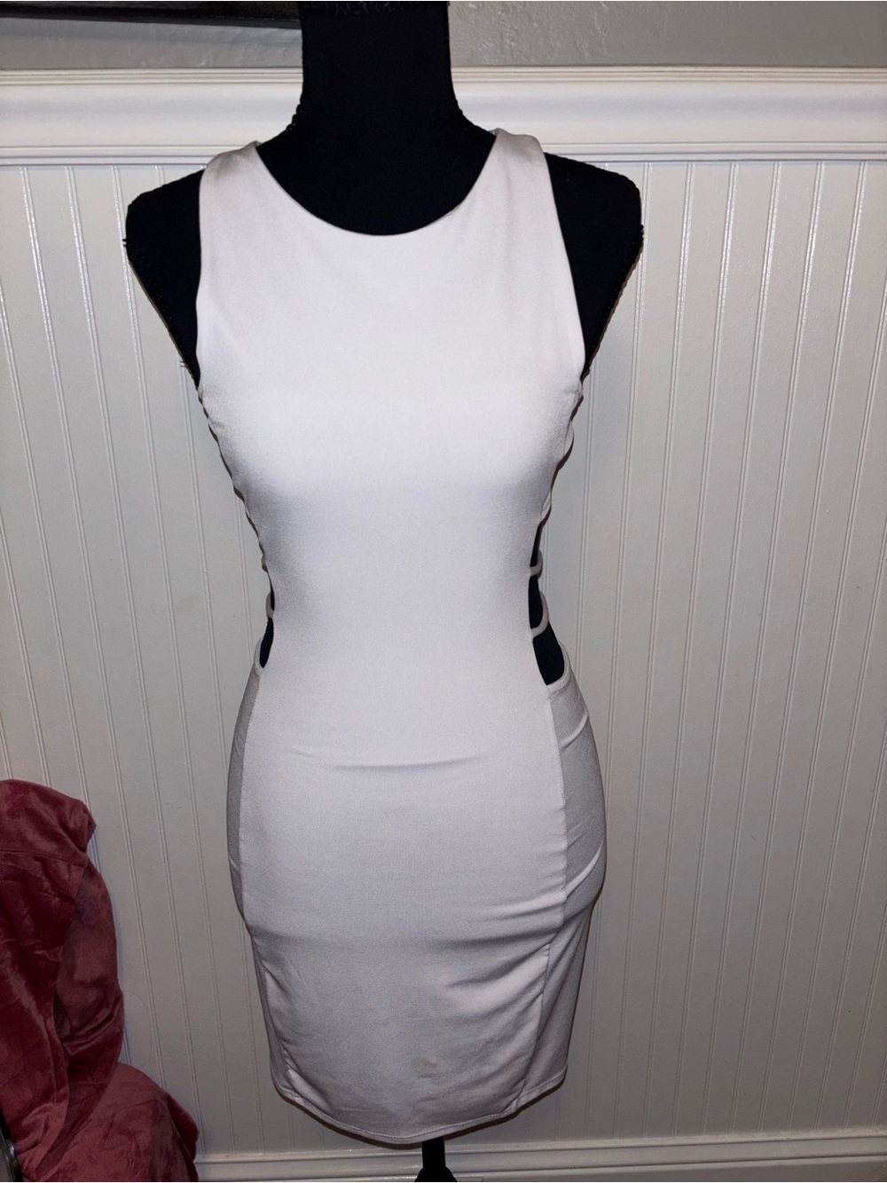 Sleek White Cutout Bodycon Dress - Women's